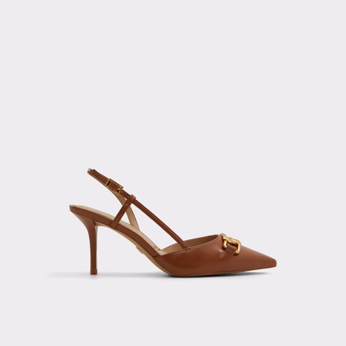 Sapatos em cognac, salto fino - SHIRLY