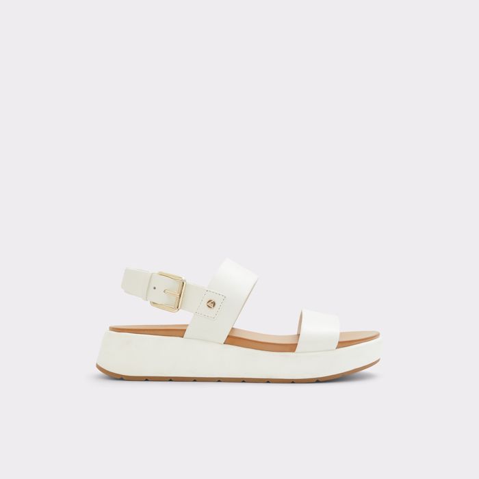 Sandalias de plataforma en piel blanco - SILYIA