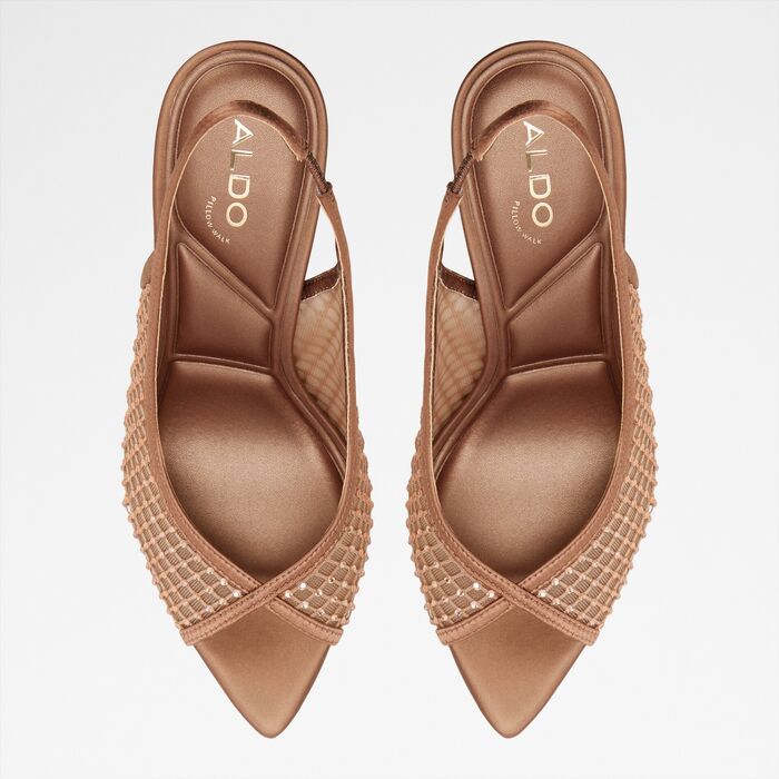 Sandalias en beige, tacón de aguja - SKOLAS