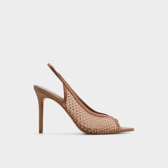 Sandalias en beige, tacón de aguja - SKOLAS