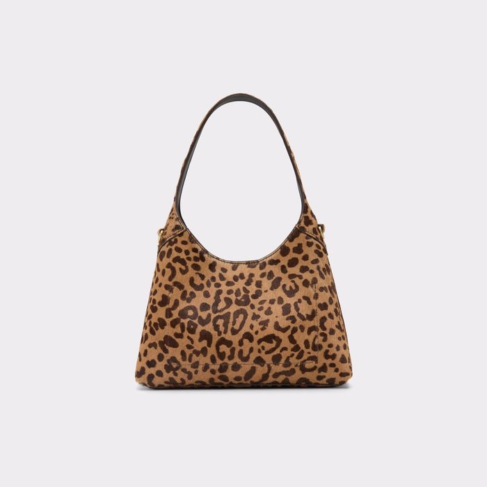 Bolso de hombro en piel coñac - SMALLHARPER