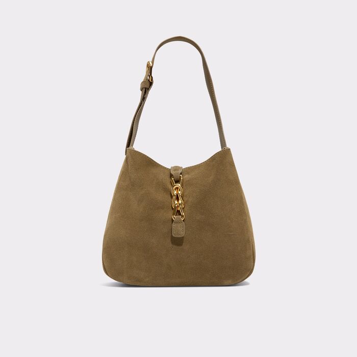 Bolso de hombro en piel beige - SOFFIETTALUXE