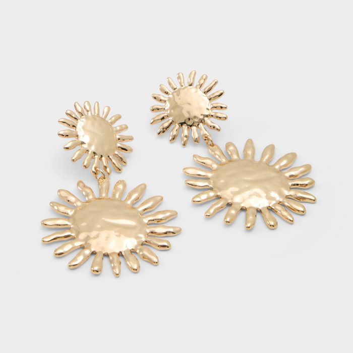Pendientes largos en oro - SOLAMIA