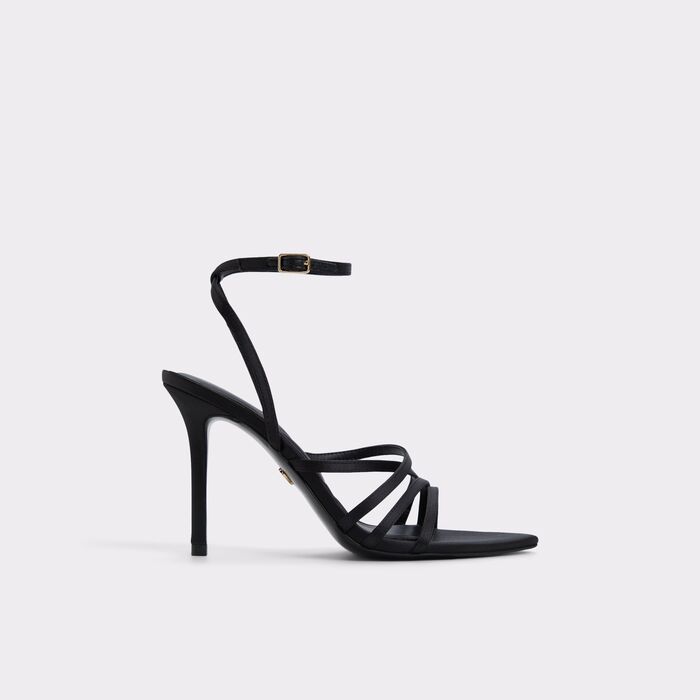 Sandalias en negro, tacón de aguja - SOLANIA