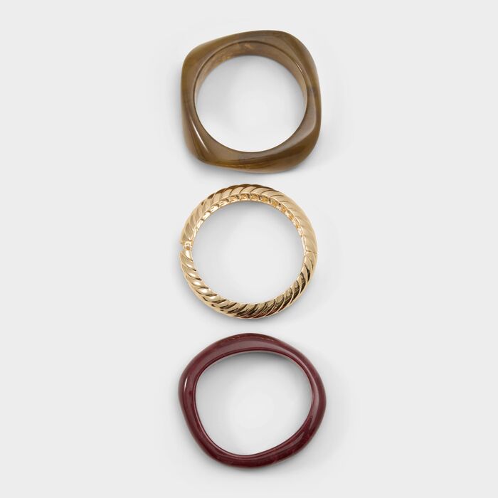 Pulseras en oro, verde e rojo scuro - SOLARES