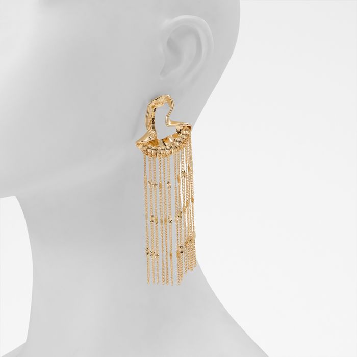 Pendientes largos en oro - SOLLEENNE