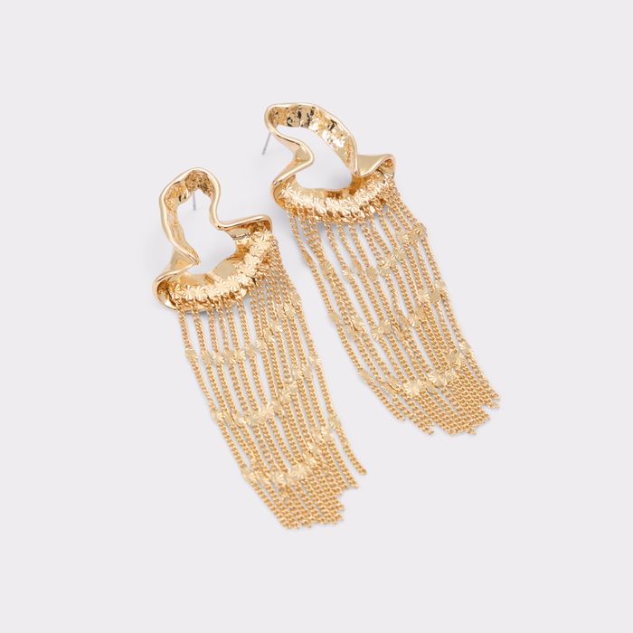 Pendientes largos en oro - SOLLEENNE