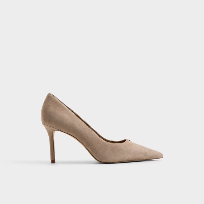 Sapatos em pele bege, salto fino - SOMAYA