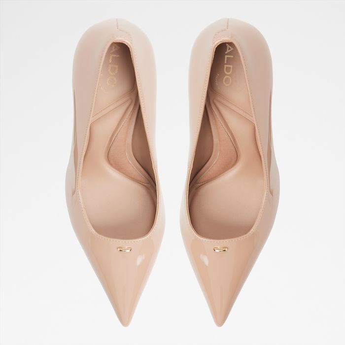 Sapatos em verniz rosa, salto fino - SOMAYA