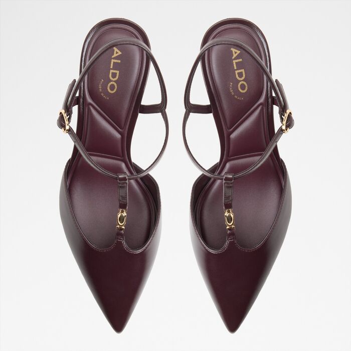 Sapatos em bordô, salto fino - STARLYNN