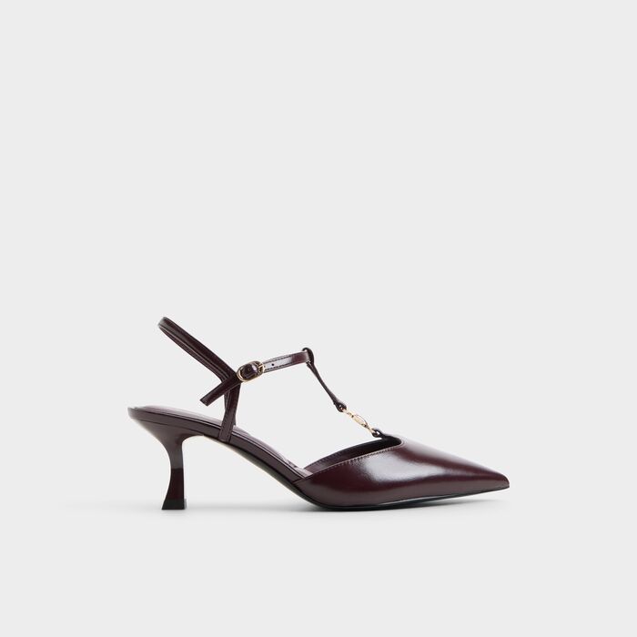 Sapatos em bordô, salto fino - STARLYNN