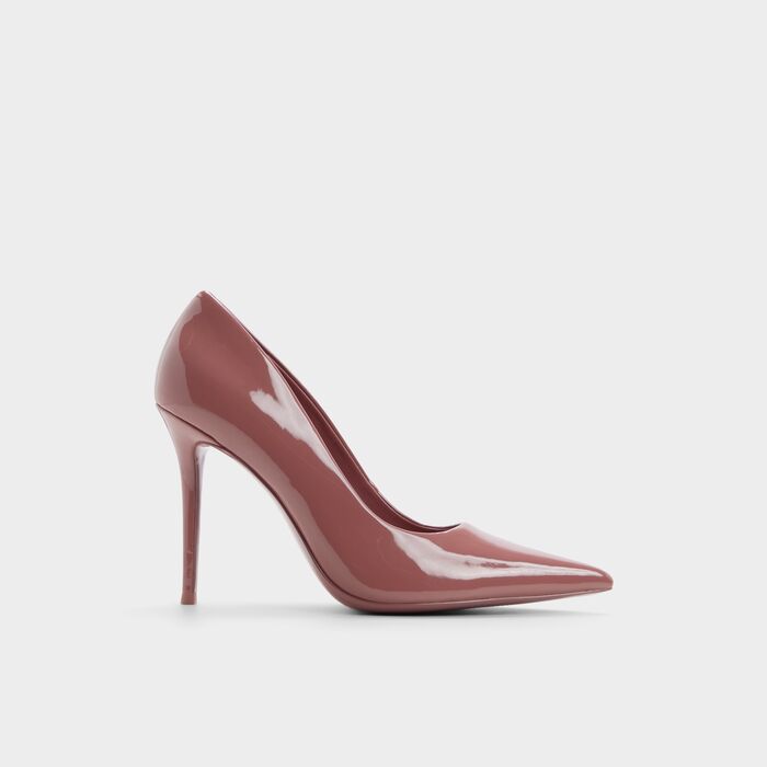 Zapatos de salón en barniz rosa, tacón de aguja - STASYA
