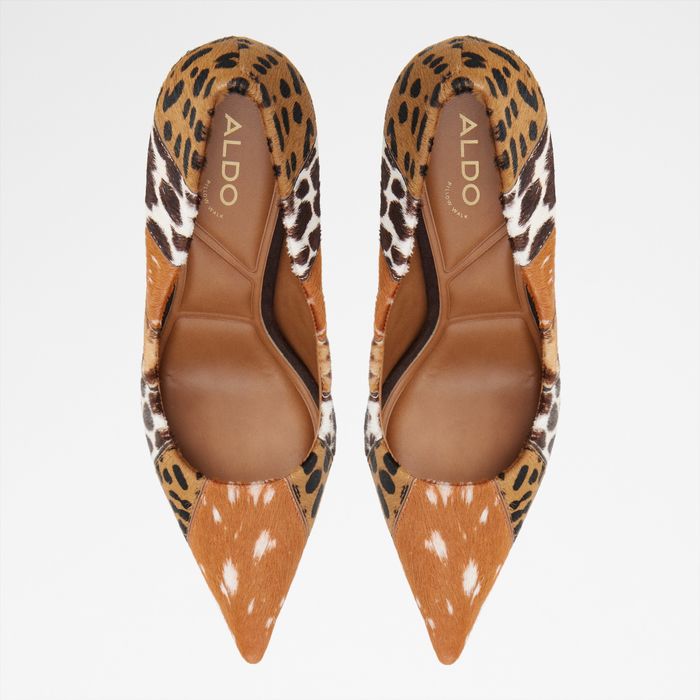 Sapatos em pele multicor, salto fino - STASYAMIX