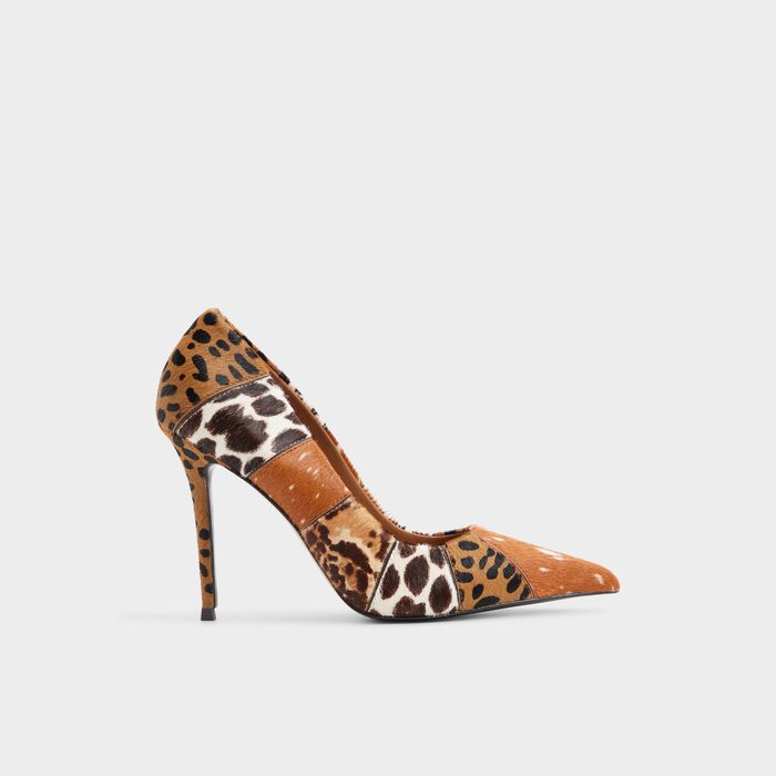 Sapatos em pele multicor, salto fino - STASYAMIX