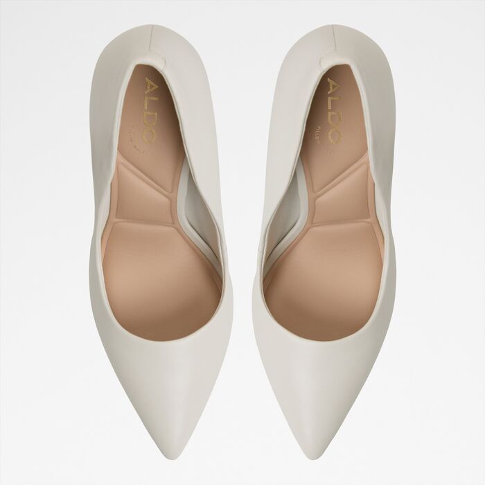 Sapatos em pele branco, salto fino - STESSY2.0