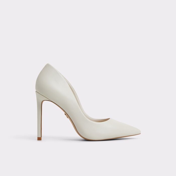 Sapatos em pele branco, salto fino - STESSY2.0