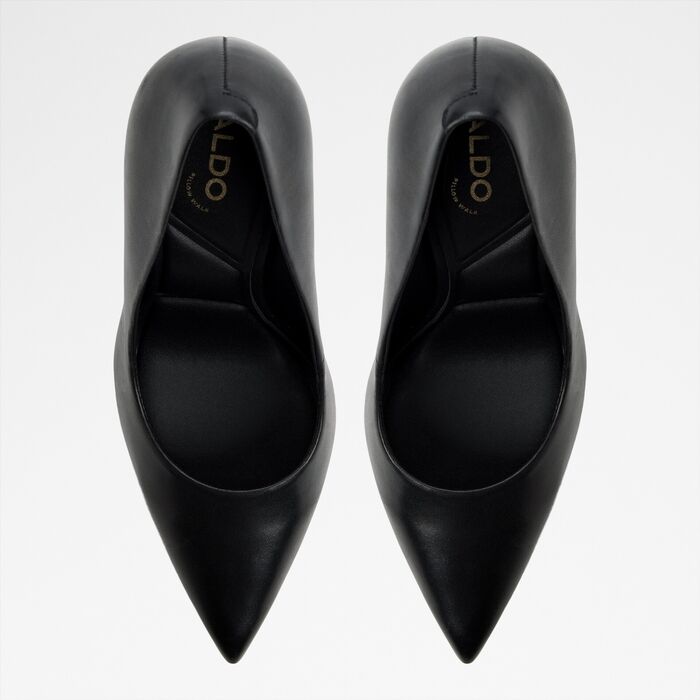 Sapatos em pele preto, salto fino - STESSY3.0