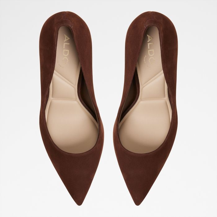Sapatos em pele castanho, salto fino - STESSY3.0