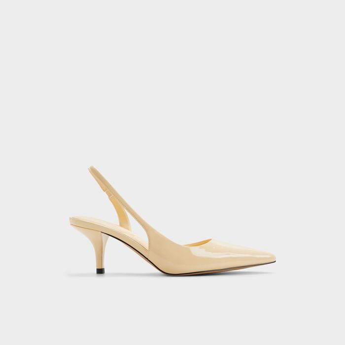 Sapatos em amarelo, salto fino - STESSYLOWSLING