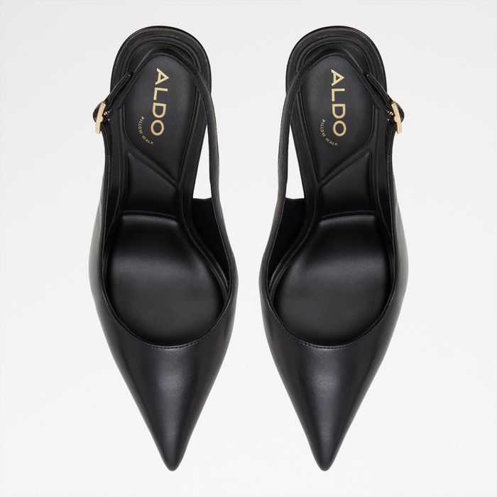 Sapatos em pele preto, salto fino - STESSYSLING2.0