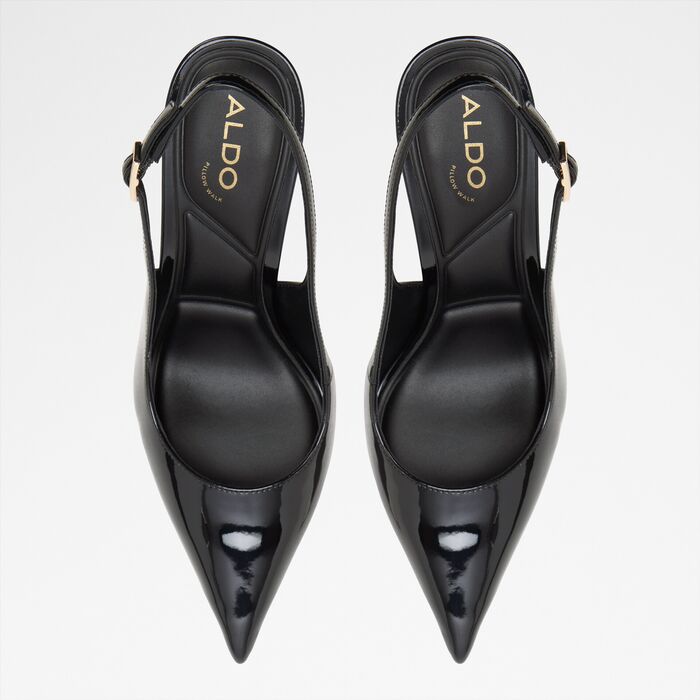 Sapatos em verniz preto, salto fino - STESSYSLING2.0