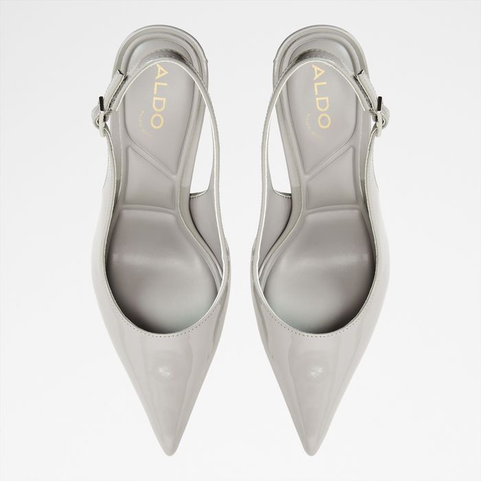 Sapatos em verniz cinzento, salto fino - STESSYSLING2.0