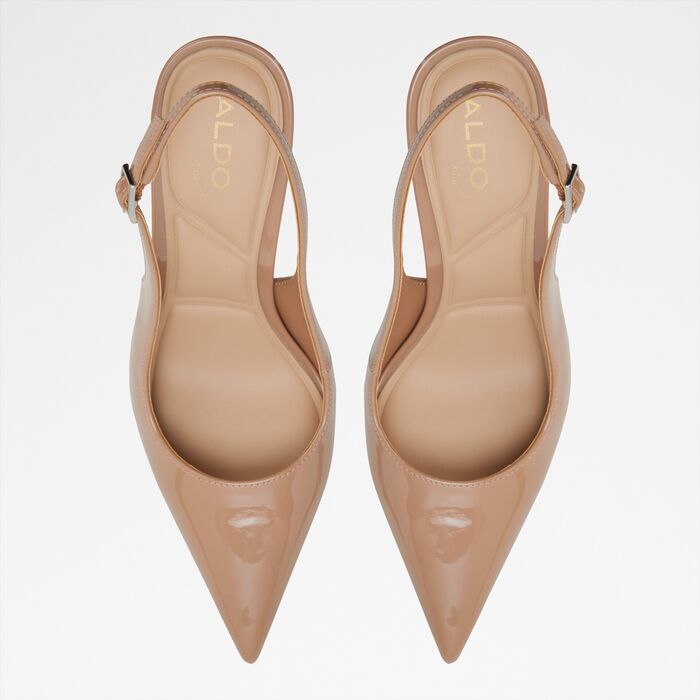 Sapatos em verniz cognac, salto fino - STESSYSLING2.0