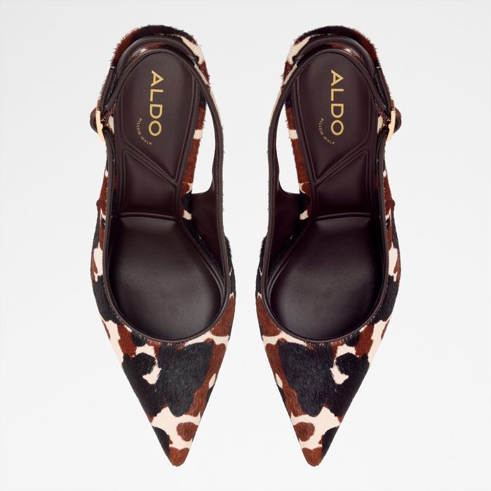 Sapatos em pele castanho, salto fino - STESSYSLING2.0