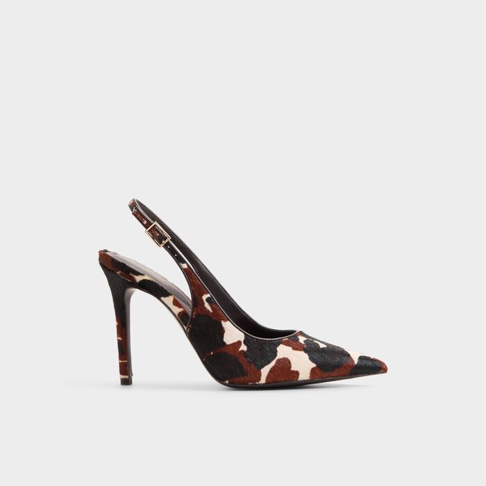 Sapatos em pele castanho, salto fino - STESSYSLING2.0
