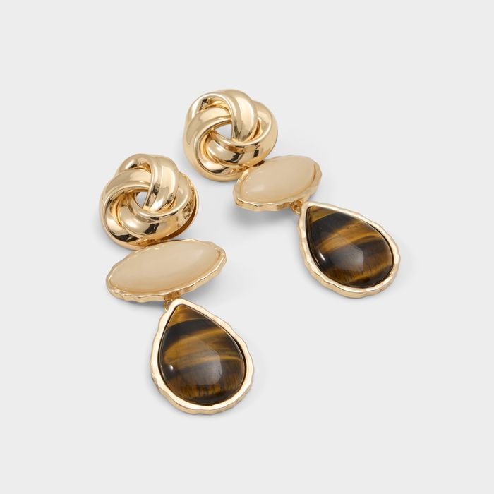 Brincos longos em dourado - SUNARA