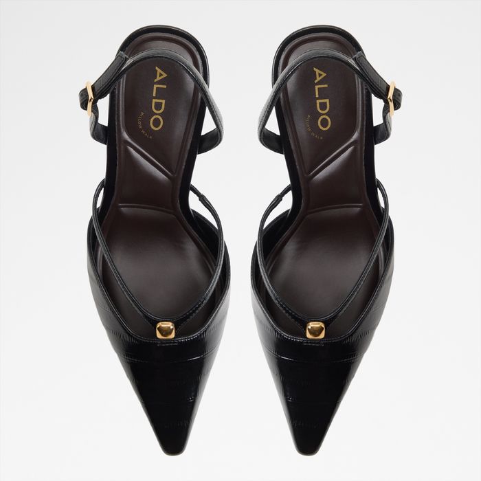 Sapatos em preto, salto fino - SWANKY