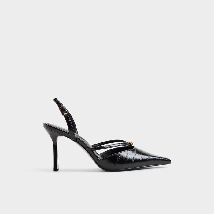 Sapatos em preto, salto fino - SWANKY