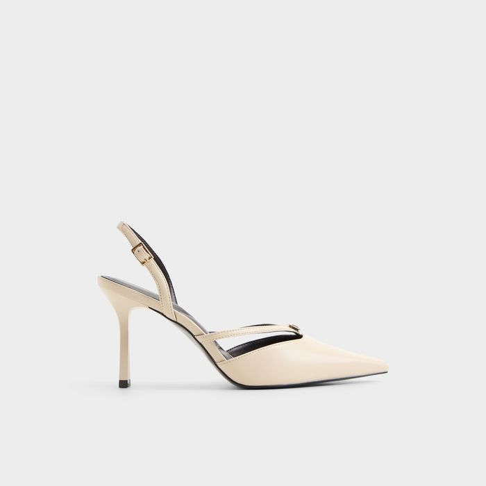 Sapatos em branco cru, salto fino - SWANKY