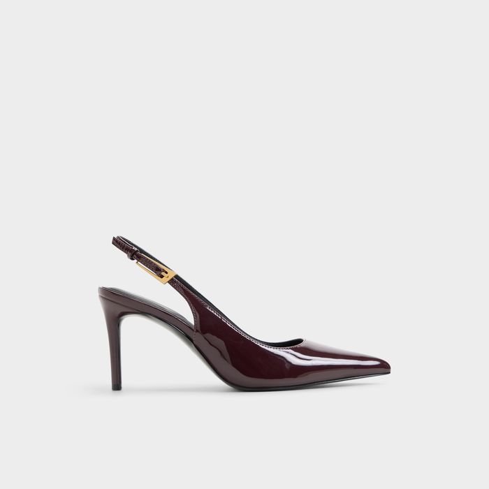 Sapatos em verniz bordô, salto fino - SYLIAAH