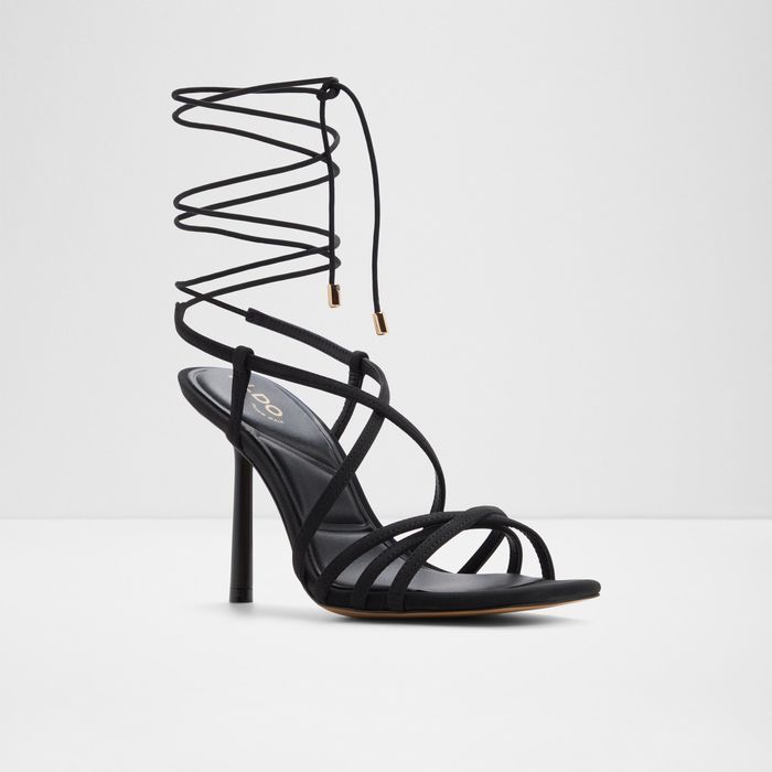 Sandalias en negro, tacón de aguja - TALYIA