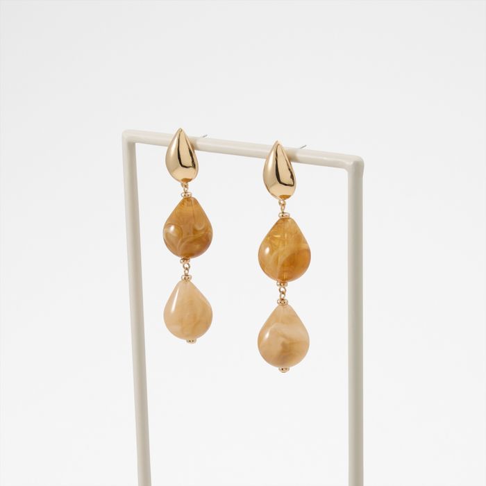 Brincos longos em dourado - TAZIAH