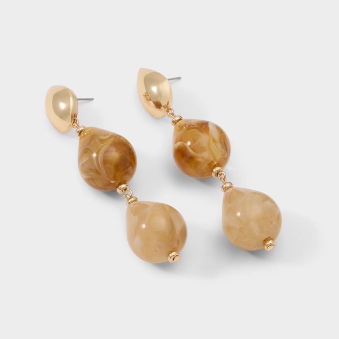 Brincos longos em dourado - TAZIAH