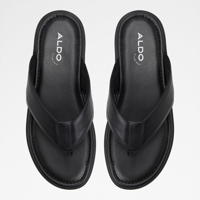 Sandalias en piel negro - TAZZO