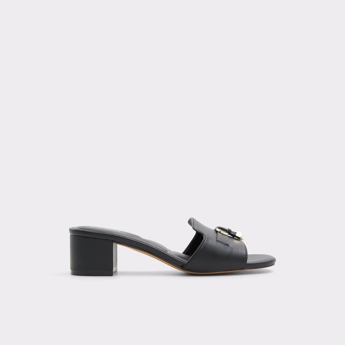 Sandalias en negro, tacón bloque - TESSINA