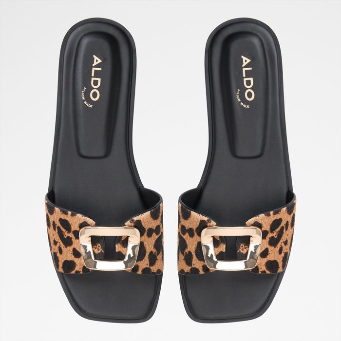 Sandalias planas en piel negro - TIDELLA