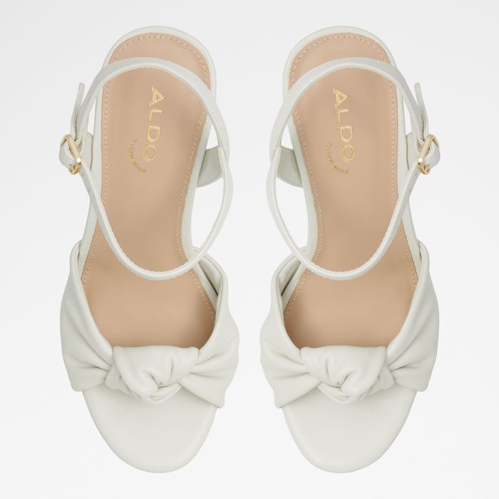 Sandalias en blanco, tacón bloque - ULIALDAN