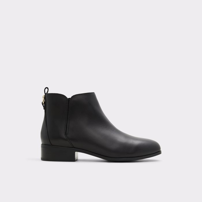 Botins rasos em pele preto - VERITY