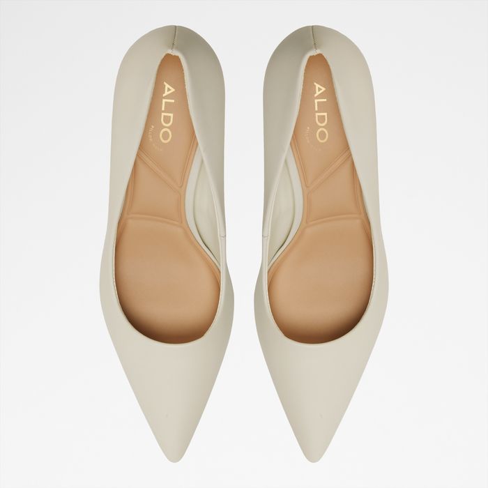 Sapatos em pele branco cru, salto fino - VERONE