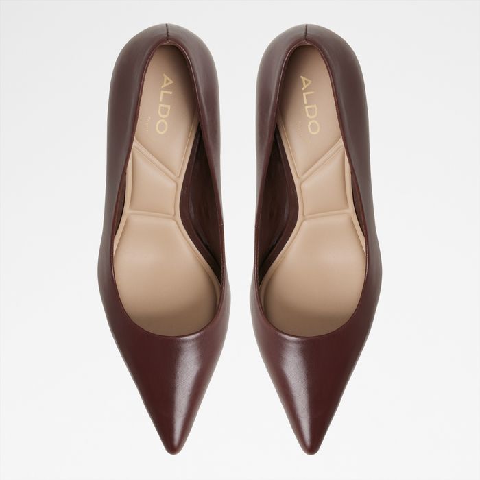 Sapatos em pele castanho, salto fino - VERONE