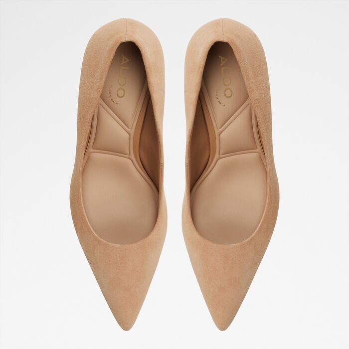 Sapatos em pele bege, salto fino - VERONE