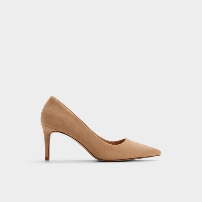 Sapatos em pele bege, salto fino - VERONE