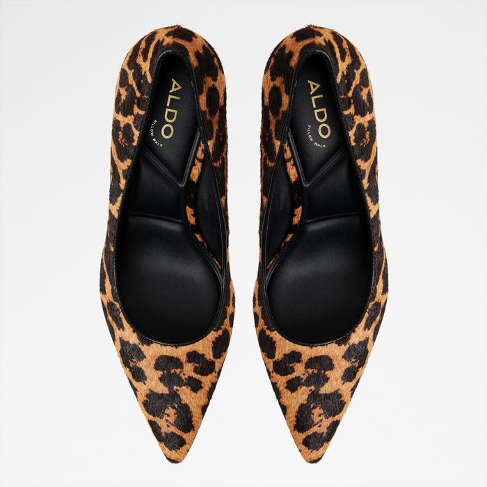 Zapatos de salón en piel negro, tacón de aguja - VERONE