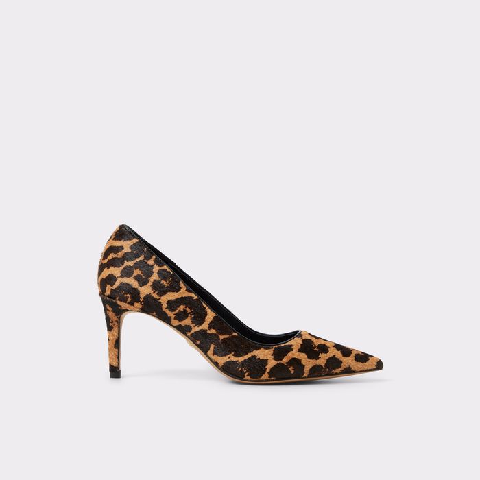 Zapatos de salón en piel negro, tacón de aguja - VERONE