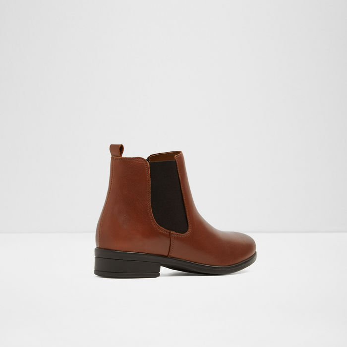 Botines planos en piel coñac - WICOENI