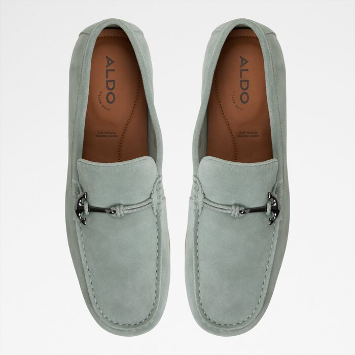 Sapatos de vela em pele verde - WILBART